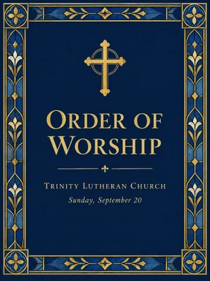 Trinity Lutheran order of worship bulletin