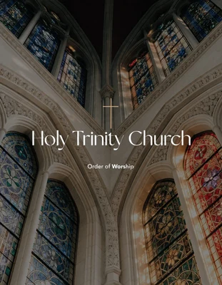 Order of worship bulletin cover